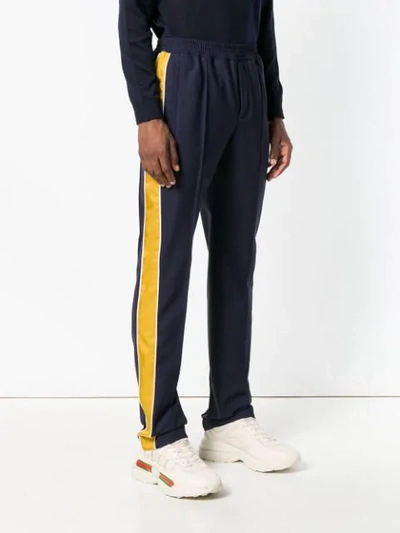 Kenzo Side Stripe Track Pants In Blue