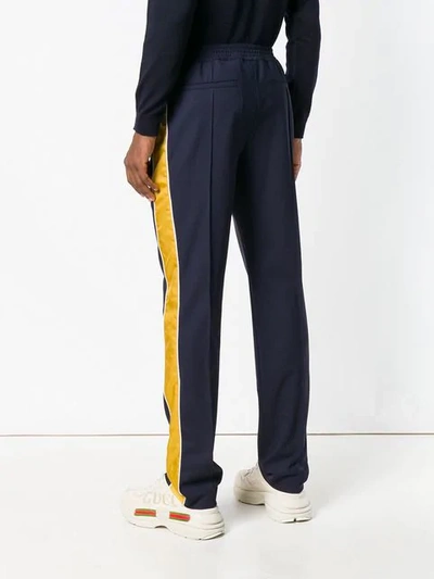 Kenzo Side Stripe Track Pants In Blue