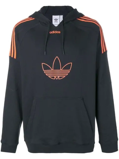 Adidas Originals Flock Trefoil Hoodie In Black | ModeSens