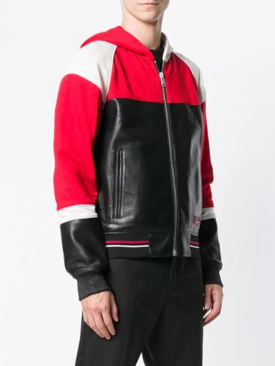 Shop Givenchy Colour-block Hooded Jacket In Black