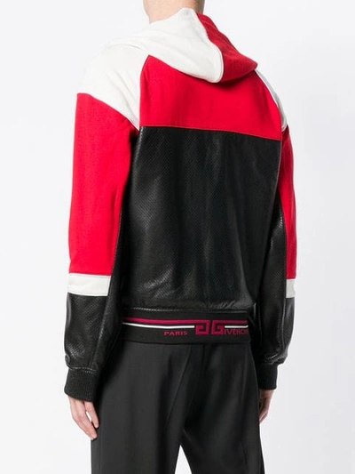 Shop Givenchy Colour-block Hooded Jacket In Black