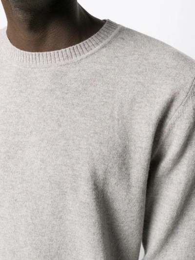 Shop Norse Projects Long-sleeve Fitted Sweater In Grey