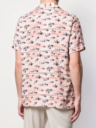 Shop Lanvin Shark Print Shirt In Pink
