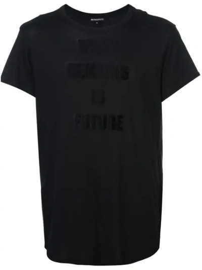Shop Ann Demeulemeester 'what Remains Is Future' T-shirt - Black
