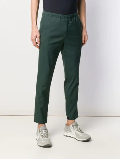 Shop Theory Tapered Trousers In Green