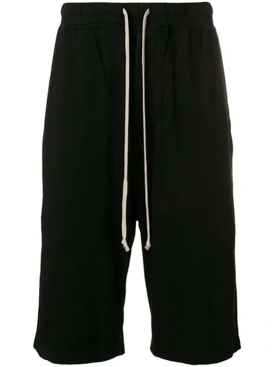 Shop Rick Owens Drkshdw Knee Length Track Shorts - Black