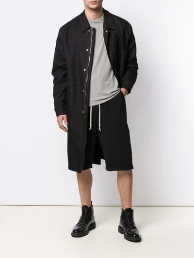 Shop Rick Owens Drkshdw Knee Length Track Shorts - Black