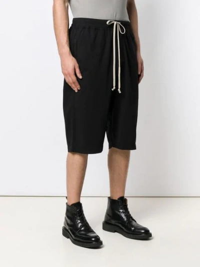 Shop Rick Owens Drkshdw Knee Length Track Shorts - Black