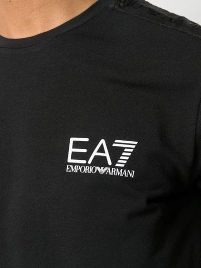 Shop Ea7 Logo Print T-shirt In Black