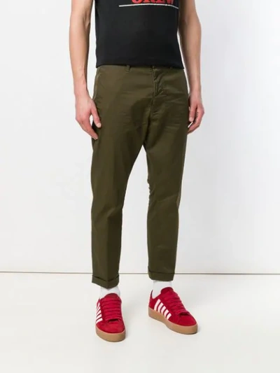 Shop Dsquared2 Classic Chinos In Green