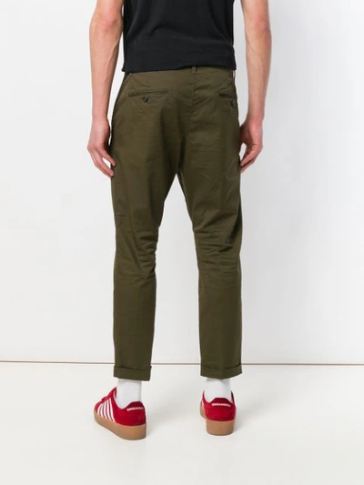 Shop Dsquared2 Classic Chinos In Green