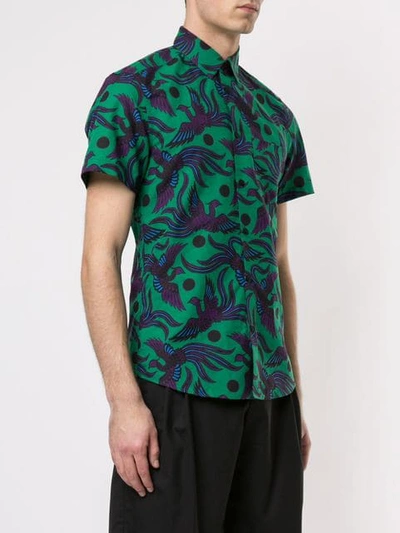 Shop Kenzo Phoenix Print Shirt In Green