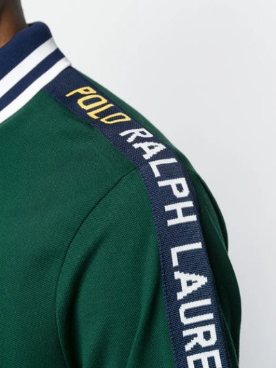 Shop Polo Ralph Lauren Logo Printed Polo Top In Green
