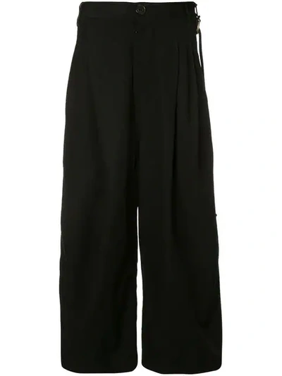 Shop Song For The Mute Weite Cropped-hose - Schwarz In Black