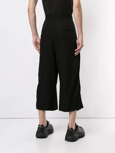 SONG FOR THE MUTE WIDE LEG CROPPED TROUSERS - 黑色