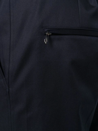 Shop Neil Barrett Cropped Tailored Trousers In Blue