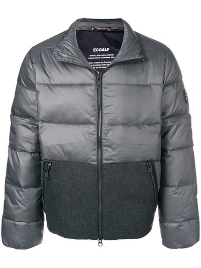 Shop Ecoalf Padded Jacket In Grey