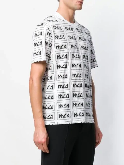 Shop Mcq By Alexander Mcqueen Metal Repeat Logo T In White