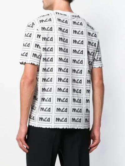 Shop Mcq By Alexander Mcqueen Metal Repeat Logo T In White