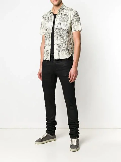 Shop Saint Laurent Mexican Party Shirt In Neutrals