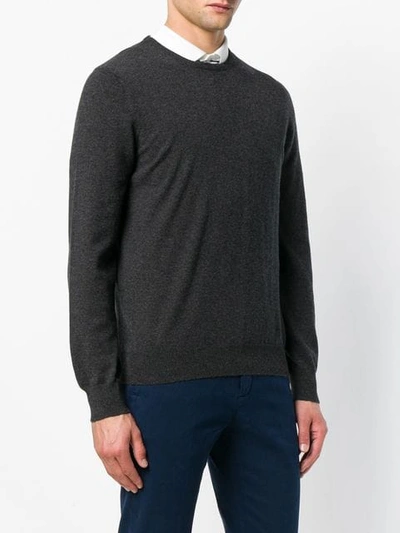 Shop Barba Knit Sweater In Grey