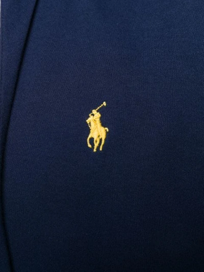 Shop Polo Ralph Lauren Logo Print Stripe Sports Jacket In 001 Navy