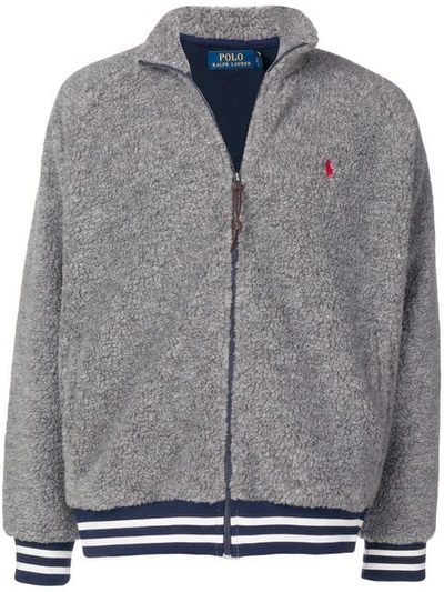 Shop Polo Ralph Lauren Textured Jacket In Grey