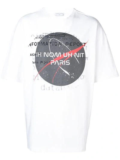 Shop Ih Nom Uh Nit Nasa Logo Print T-shirt In White