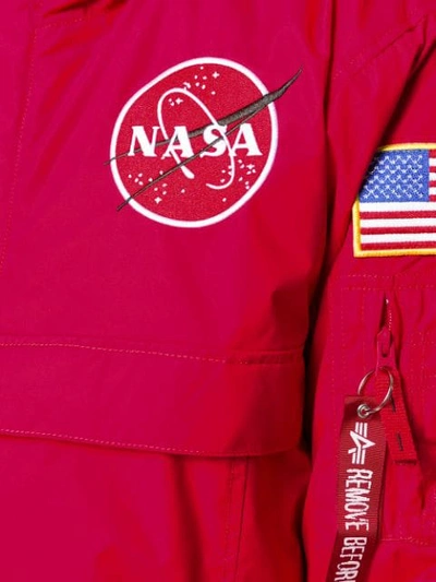 Shop Alpha Industries Nasa Anorak Jacket - Red