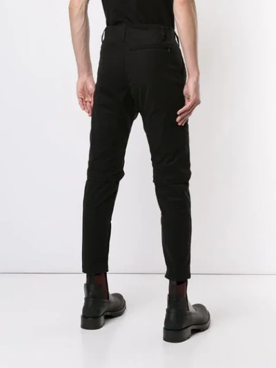 Shop Julius Cut-out Knee Trousers In Black
