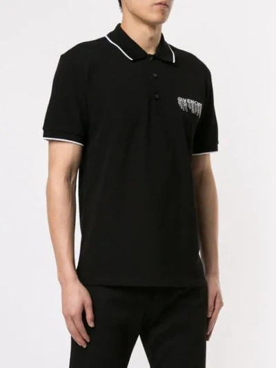 GIVENCHY LOGO POLO领上衣 - 黑色