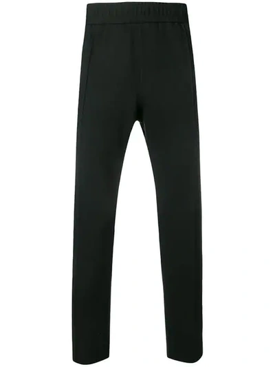 Shop Versace Straight-leg Track Pants In Black