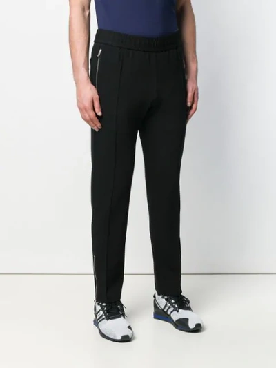 Shop Versace Straight-leg Track Pants In Black