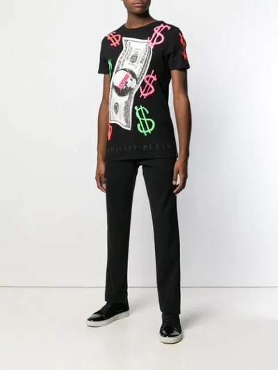 Shop Philipp Plein Grafitti Dollar T-shirt In Black