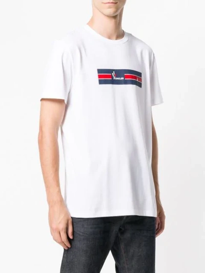 Shop Moncler T-shirt Mit Logo In White