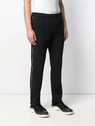 Shop Nono9on Track Style Tailored Trousers In Black