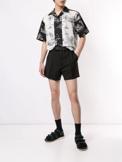 Shop N°21 Contrast Embroidered Shirt In Black