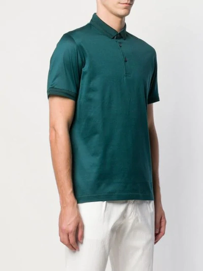 Shop Corneliani Slim Fit Polo Top - Green