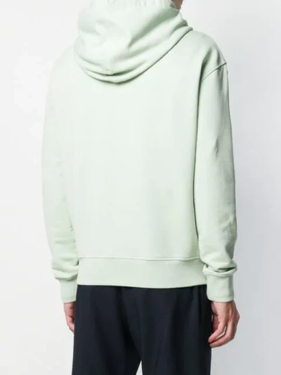 Shop Ami Alexandre Mattiussi Hoodie Sweatshirt With Red Ami De Coeur Patch In Green