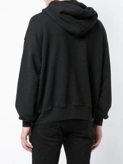Shop Amiri Beverly Hills Embroidered Hoodie In Black
