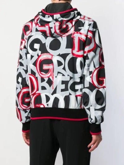 Shop Dolce & Gabbana Graffiti Print Jacket In White