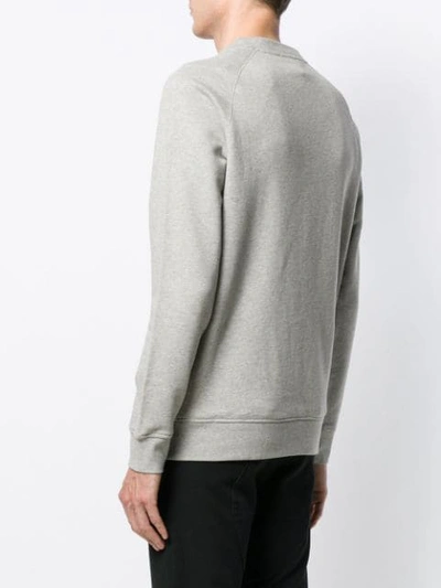 Shop Balmain Logo-print Sweatshirt In Grey