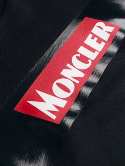 Shop Moncler Printed Logo Sweatshirt In Blue
