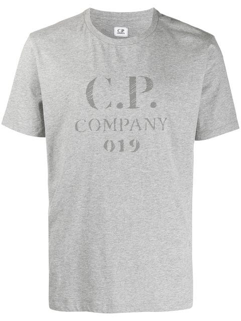 C P Company Logo T In Grey Modesens