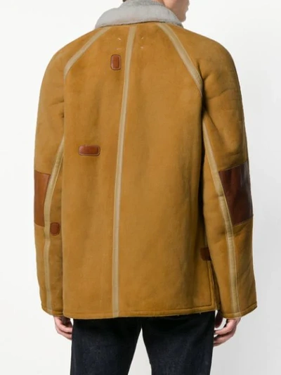 Shop Maison Margiela Buttoned Jacket In Brown