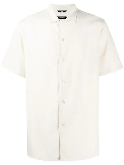 Shop J. Lindeberg J.lindeberg Short-sleeved David Shirt - Neutrals