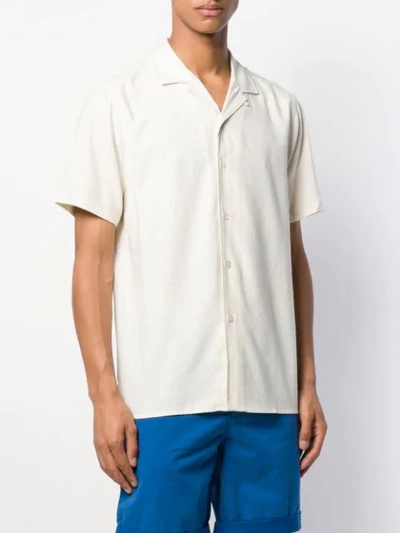 Shop J. Lindeberg J.lindeberg Short-sleeved David Shirt - Neutrals