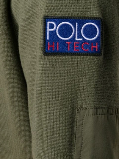 Shop Polo Ralph Lauren Hi-tech Hooded Jumper In Green