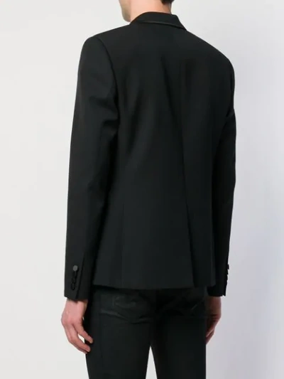 Shop Saint Laurent Classic Fitted Blazer In 1000 Black