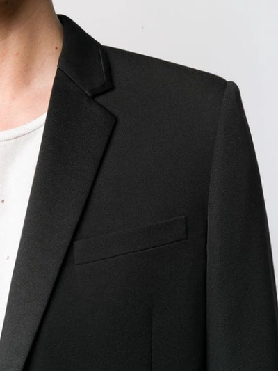 Shop Saint Laurent Classic Fitted Blazer In 1000 Black